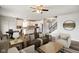 Cozy living room featuring modern furnishings, including a comfortable sofa and decorative pillows at 6670 Shooting Star Dr, Whitestown, IN 46075
