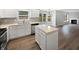 Modern kitchen with an island, stainless steel appliances, and ample counter space at 770 Tulip Ln, Greenwood, IN 46143