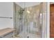 Bathroom featuring an elegant glass shower with stylish tile at 1105 Windsor St, Indianapolis, IN 46201
