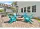 Inviting backyard patio with a charming fire pit and comfortable seating area for outdoor gatherings at 15075 Windsor Ln, Noblesville, IN 46060