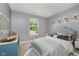This bedroom features a bed, window, and modern furniture, creating a comfortable space at 16629 Greensboro Dr, Westfield, IN 46074