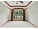 Bedroom with carpet floors, large window and crown moulding at 182 Southwind Ln, Greenwood, IN 46142