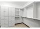 Walk in closet featuring custom shelving and storage solutions at 182 Southwind Ln, Greenwood, IN 46142