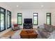 Inviting living room with a fireplace, TV, comfortable seating, and plenty of natural light at 1905 N Alabama St, Indianapolis, IN 46202