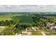 An aerial view of the property's location in a quaint neighborhood, showing the approximate property lines at 206 W Wall St, Advance, IN 46102
