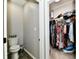 Bathroom with adjoining walk-in closet for plentiful storage at 21536 Gisborne Dr, Noblesville, IN 46062