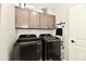 Functional laundry room featuring modern washer and dryer at 21536 Gisborne Dr, Noblesville, IN 46062