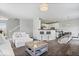 Open-concept living space featuring modern decor, kitchen view, stylish seating, and great natural light at 2499 Blue Ridge Dr, Greenwood, IN 46143