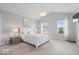 Inviting main bedroom with neutral tones, a vaulted ceiling, and ample natural light, creating a serene retreat at 2499 Blue Ridge Dr, Greenwood, IN 46143