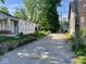 Overgrown backyard, trash cans, and dilapidated fence at 2625 E 12Th St, Indianapolis, IN 46201