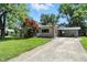 Inviting single-story home featuring a carport and lush green lawn, showcasing its appealing curb appeal at 2811 Beech Dr, Columbus, IN 47203