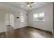Cozy living room featuring wood floors, white trim, and natural light at 29 E Caven St, Indianapolis, IN 46225