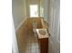 Bathroom features a retro color scheme and vanity at 3518 Woodale Rd, Indianapolis, IN 46234