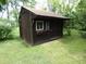 Outdoor shed with window and flower box at 3518 Woodale Rd, Indianapolis, IN 46234