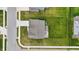 Aerial view showcases a home with a well-maintained yard and a private backyard at 3650 Merchmont Rd, Bargersville, IN 46106