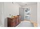 Home entryway featuring a wooden console table and a view of the front yard at 444 Austin Dr, Avon, IN 46123