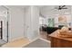 Open entryway offers a glimpse into the living room with a fireplace and modern decor at 444 Austin Dr, Avon, IN 46123