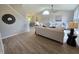 Spacious living room featuring vaulted ceilings, stylish decor, and an open layout at 6369 Kelsey Dr, Indianapolis, IN 46268