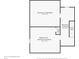 Basement layout showing the floorplan with two finished spaces and one unfinished area at 6838 Johnson Rd, Indianapolis, IN 46220
