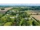Aerial view highlighting location relative to US-40, pond and community at 7516 S County Road 300 W, Clayton, IN 46118