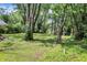 Spacious backyard with mature trees, offering a peaceful outdoor retreat at 8019 E Hanna Ave, Indianapolis, IN 46239