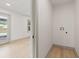 Laundry room with door to backyard and hookups for washer and dryer at 8246 Windcombe Blvd, Indianapolis, IN 46240