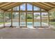 A screened porch that overlooks the backyard at 8246 Windcombe Blvd, Indianapolis, IN 46240