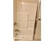 Close-up of a shower with tiled walls and a glass door at 8326 Alcona Dr, Indianapolis, IN 46237