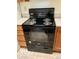 Modern black electric range and oven with sleek design at 8326 Alcona Dr, Indianapolis, IN 46237