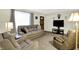 Relaxing living room featuring comfortable recliners and a plush sofa at 9042 Panorama Ct, Indianapolis, IN 46234