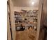 Walk-in pantry with wire shelving, offering ample storage space for food and appliances at 10775 Cyrus Dr, Indianapolis, IN 46231