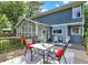 Spacious deck adjacent to blue house, perfect for outdoor living and relaxation, with view of screened porch at 1099 Saratoga Cir, Carmel, IN 46280