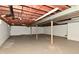 Spacious unfinished basement with concrete floor and exposed ceiling at 136 W Loretta Dr, Indianapolis, IN 46217