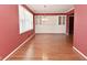 Elegant living room with hardwood floors, recessed lighting, and custom built-in cabinets at 136 W Loretta Dr, Indianapolis, IN 46217
