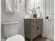 Bathroom with a gray vanity and white fixtures at 16512 Grand Cypress Dr, Noblesville, IN 46060