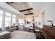 Open concept living area with a kitchen, living room with fireplace, and dining area at 1872 Wellpark Dr, Westfield, IN 46074
