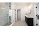 Well-lit bathroom featuring a large shower with decorative tiling at 1872 Wellpark Dr, Westfield, IN 46074