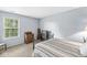 Bedroom with good window lighting, guitar and amplifier, showcasing relaxed ambiance at 360 Myers Lake Dr, Noblesville, IN 46062