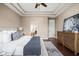 Beautiful main bedroom with hardwood floors, ensuite bath, and soft natural light at 3720 Abney Highland Dr, Zionsville, IN 46077
