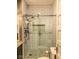Beautiful bathroom with white subway tile shower, granite countertops, and modern fixtures at 414 E Main St, Plainfield, IN 46168