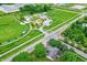 An aerial view shows the neighborhood park with a playground, lush trees, and a well-maintained walkway at 4279 Redwood Ct, Zionsville, IN 46077