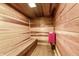 Home sauna featuring light-colored wood and bench seating at 604 Oak Blvd W Dr, Greenfield, IN 46140