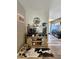 Dedicated coffee bar area with storage, display shelves, and stylish decor adding character to the home at 6161 E Runnymede Ct, Camby, IN 46113