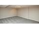 Neutral toned basement featuring gray carpet and recessed lighting at 6465 Robinsrock Dr, Indianapolis, IN 46268