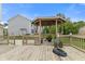 Outdoor gazebo on deck for relaxing and unwinding in your private backyard oasis at 7350 Gold King Way, Indianapolis, IN 46259