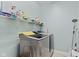 Laundry area with modern washer and dryer at 7350 Gold King Way, Indianapolis, IN 46259