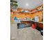 The unfinished storage room is equipped with shelving, providing ample space for supplies and organization at 7350 Gold King Way, Indianapolis, IN 46259