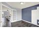 Office features geometric wall design and French doors at 7865 Danube St, Indianapolis, IN 46239