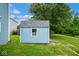 Charming backyard shed on lush green lawn, perfect for storage or hobbies at 8047 Red Barn Cir, Indianapolis, IN 46239