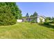 Spacious backyard with lush green lawn, perfect for Gathering activities and outdoor enjoyment at 10065 E 25Th St, Indianapolis, IN 46229